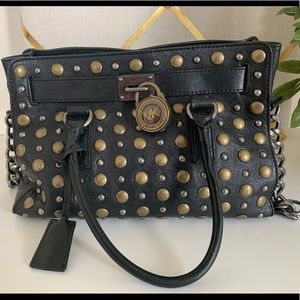 Black Michael Kors studded bag